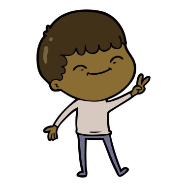 vektör çizim karikatür mutlu çocuk