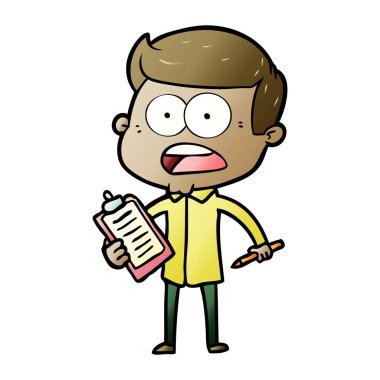 vektör çizim karikatür dostum şok