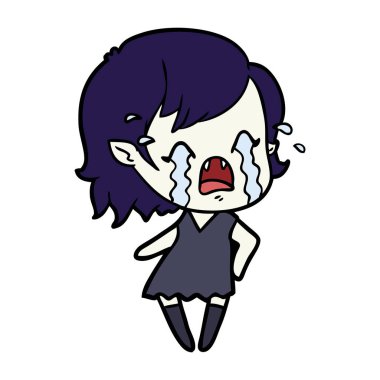 ağlayan vampir kız çizgi film