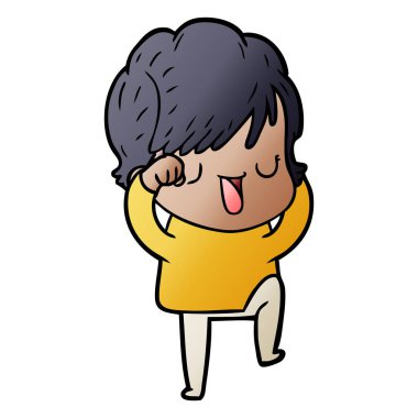 vektör çizim karikatür kadın söz