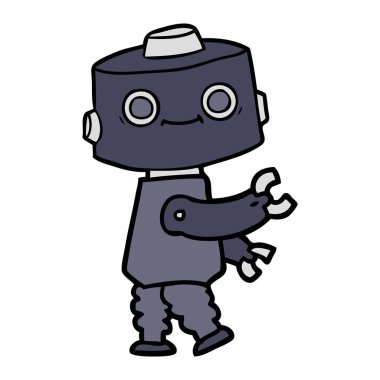 Çizgi film robotunun vektör çizimi
