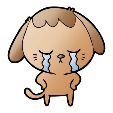 şirin köpek yavrusu ağlayan çizgi film