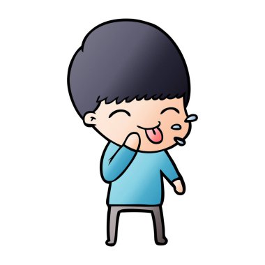 mutlu çizgi film çocuk vektör çizim