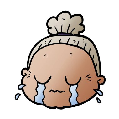 vektör çizim karikatür yaşlı kadın