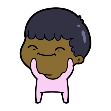 vektör çizim karikatür mutlu çocuk