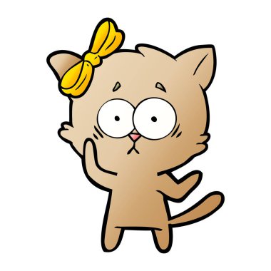 Çizgi film kedisinin vektör çizimi