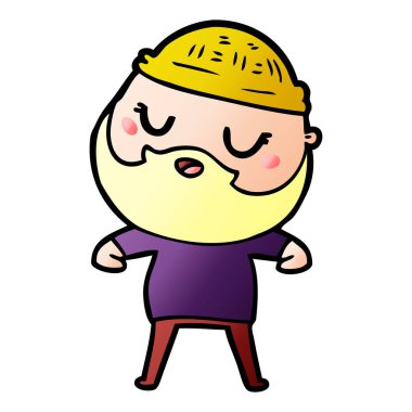 Sakallı çizgi film adamı.