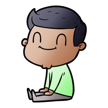 vektör çizim karikatür dostça adam