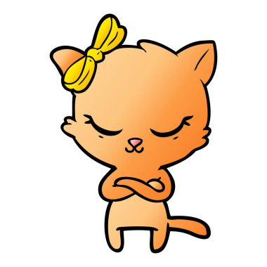 Çizgi film kedisinin vektör çizimi