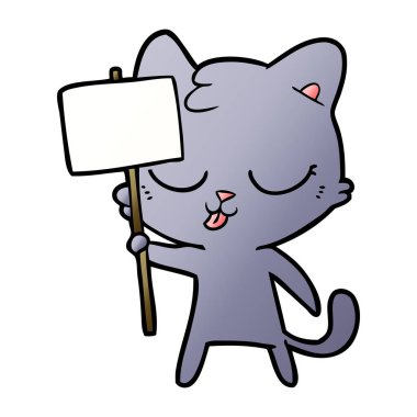 Çizgi film kedisinin vektör çizimi