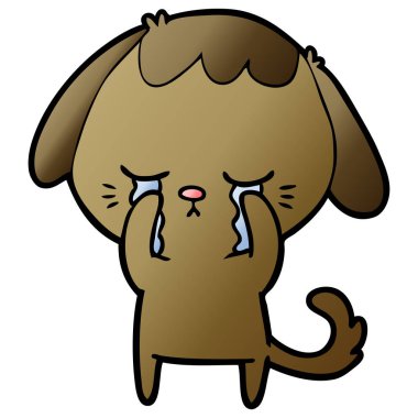 şirin köpek yavrusu ağlayan çizgi film