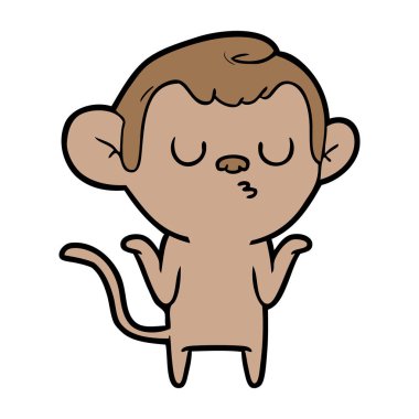 Çizgi film maymununun vektör çizimi