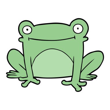 Çizgi film kurbağasının vektör çizimi