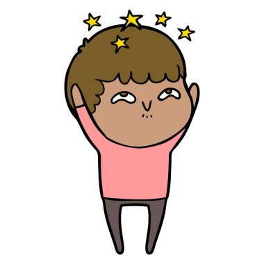 vektör çizim karikatür çocuk hayret