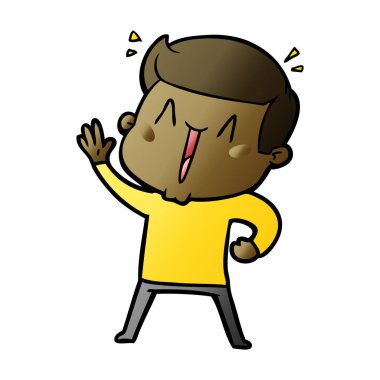 vektör çizim karikatür mutlu adam