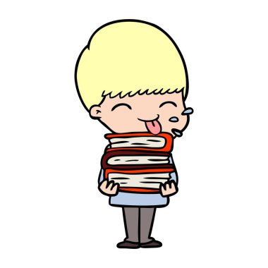 mutlu çizgi film çocuk vektör çizim