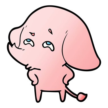 çizgi film fil hatırlamak vektör çizim