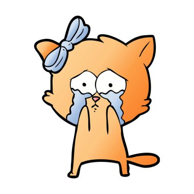 Çizgi film kedisinin vektör çizimi