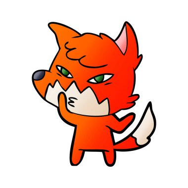 Akıllı karikatür fox vektör çizim