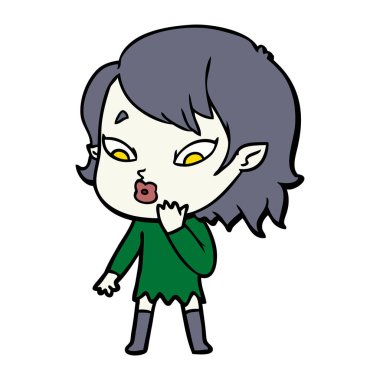 sevimli çizgi vampir kız