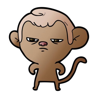 Çizgi film maymununun vektör çizimi