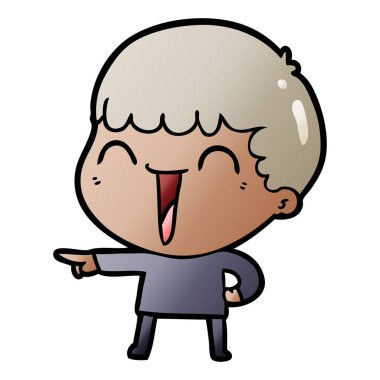 vektör çizim karikatür mutlu adam