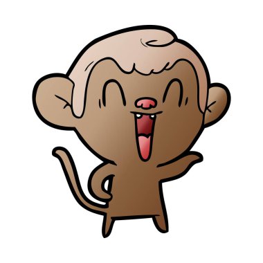 vektör çizim karikatür komik maymun
