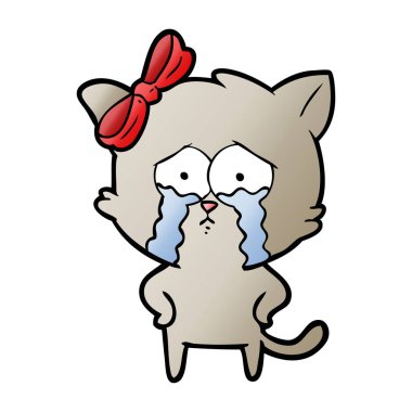 Çizgi film kedisinin vektör çizimi