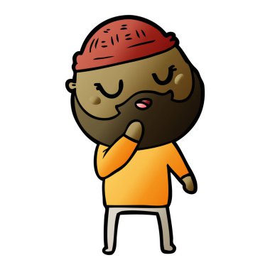 Sakallı çizgi film adamı.