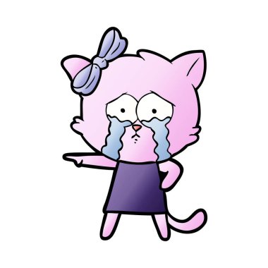 Çizgi film kedisinin vektör çizimi