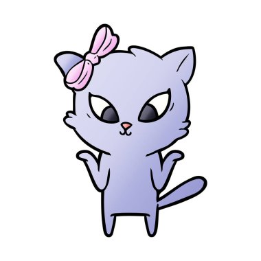 Çizgi film kedisinin vektör çizimi