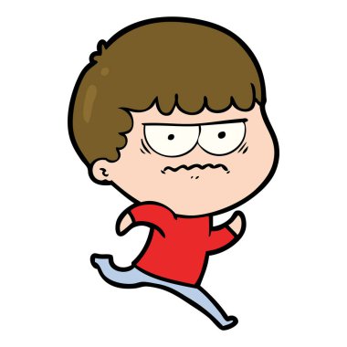 vektör çizim karikatür dostum rahatsız