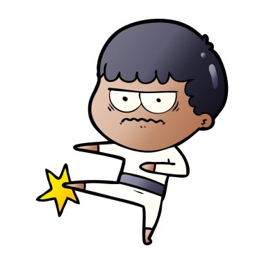 vektör çizim karikatür dostum rahatsız