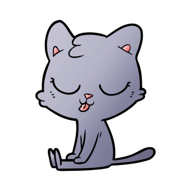 Çizgi film kedisinin vektör çizimi