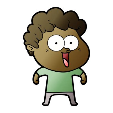 vektör çizim karikatür mutlu adam