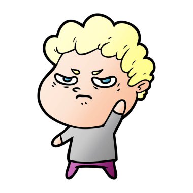 vektör çizim karikatür kızgın adam