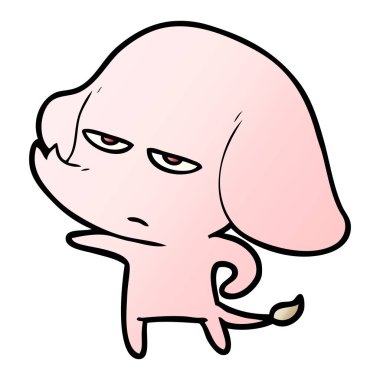 vektör çizim rahatsız çizgi fil