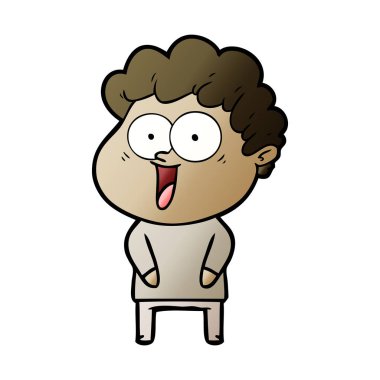 vektör çizim karikatür mutlu adam