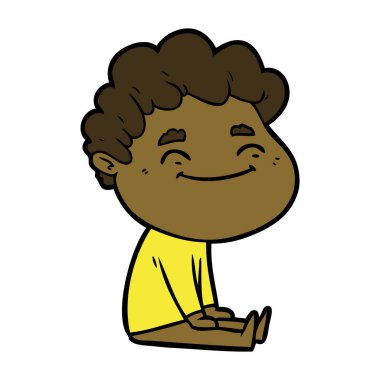 vektör çizim karikatür dostça adam