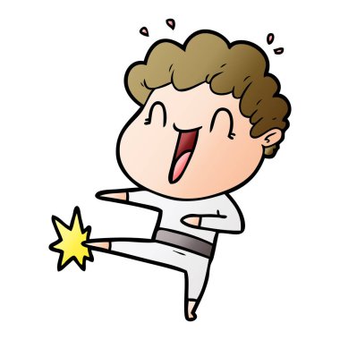 vektör çizim karikatür mutlu adam