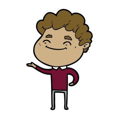 vektör çizim karikatür dostça adam