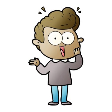 vektör çizim karikatür bakan adam