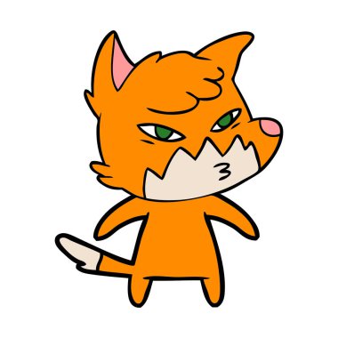 Akıllı karikatür fox vektör çizim