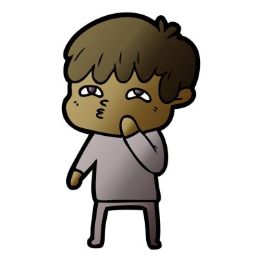 vektör çizim karikatür meraklı adam