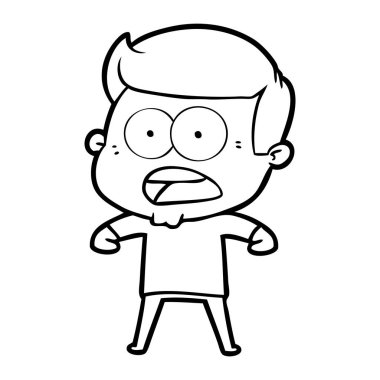 vektör çizim karikatür dostum şok