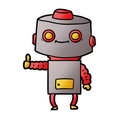 Çizgi film robotunun vektör çizimi
