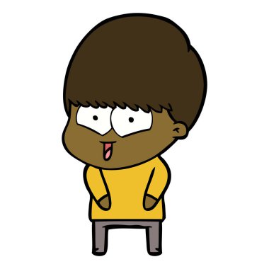 vektör çizim karikatür mutlu çocuk