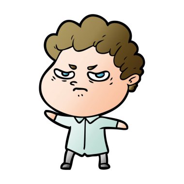 vektör çizim karikatür kızgın adam