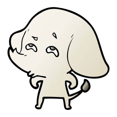 çizgi film fil hatırlamak vektör çizim