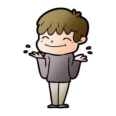 vektör çizim karikatür mutlu çocuk